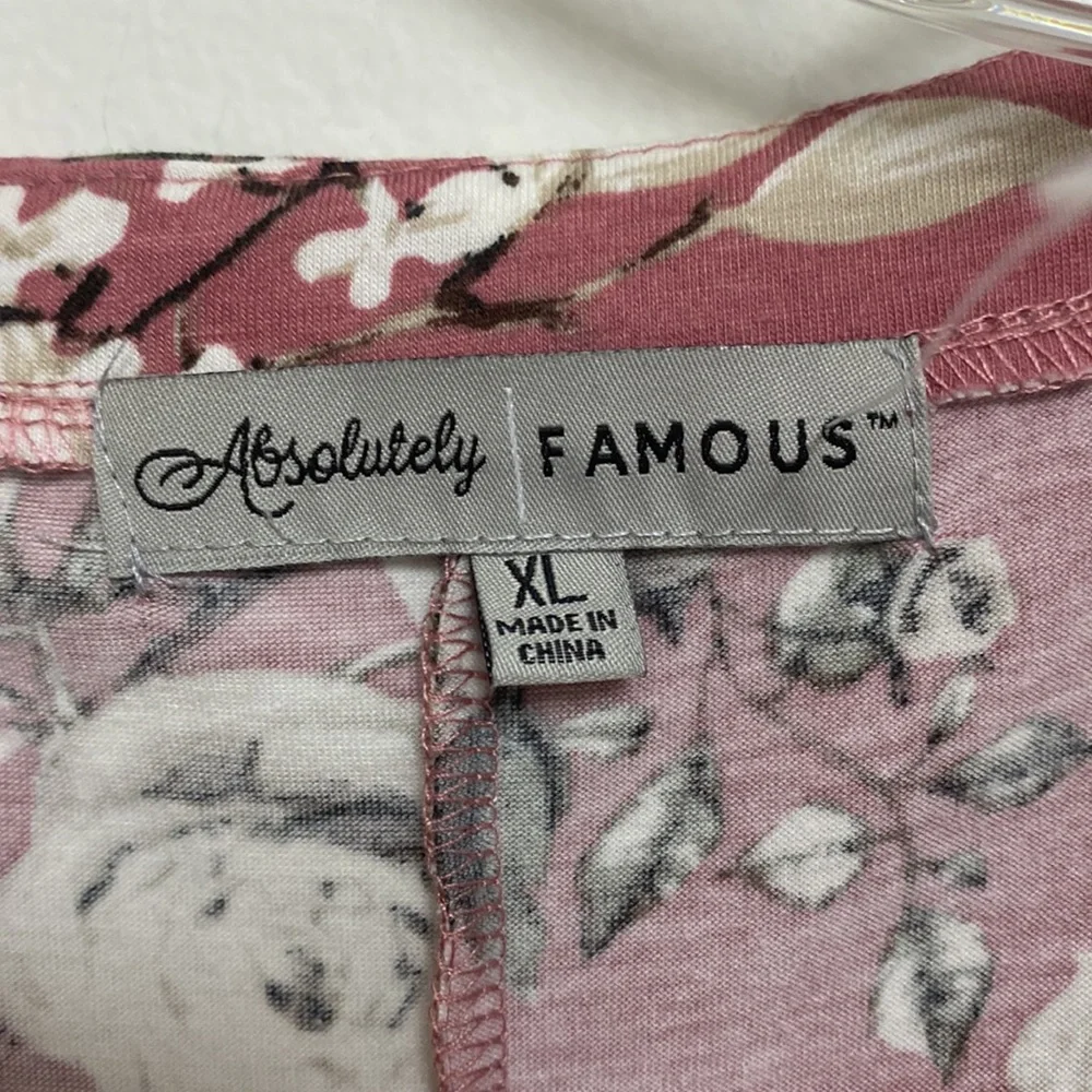 Absolutely Famous Womens Rose Floral size XL - Picture 3 of 7